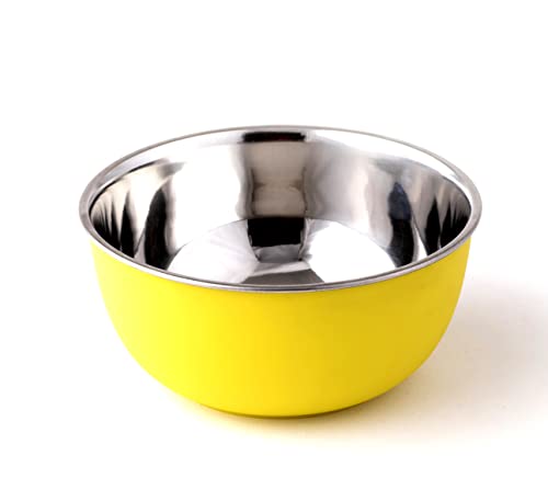 Bowl Fiery Stainless Steel and Plastic Coated Microwave Safe Bowls Set | Multicolor Kitchen Bowls | 600 ML Capacity | 14 Cm Serving Bowls Set of 6 for Dining Storage and Serving - Image 4