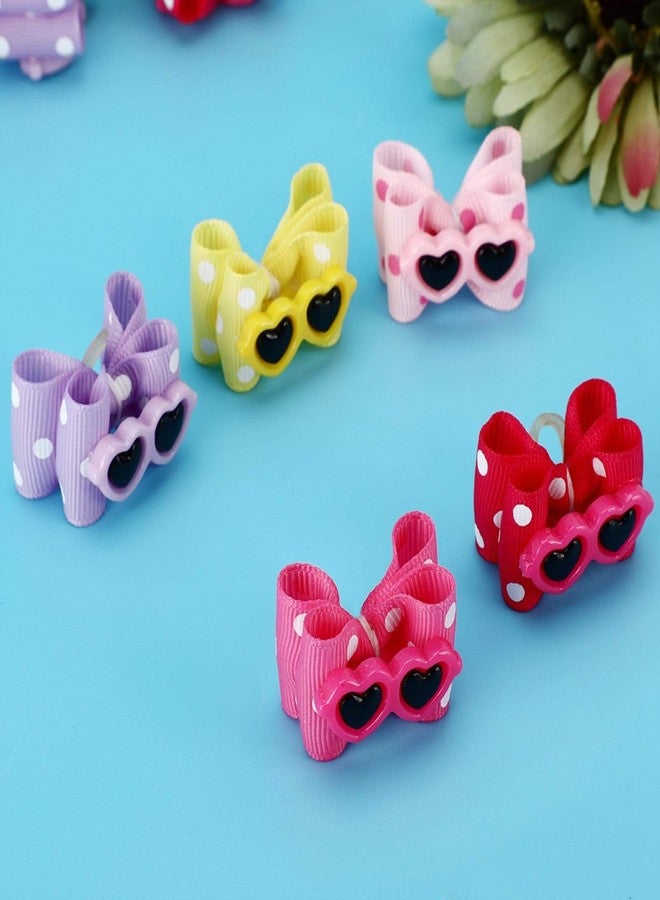 Jeanoko 25 Pcs Pet 3.5cm Multicolor Hair Bowknot Bows Material Polyester Safe Grooming Accessories for Cat Medium Small Dog - Image 4