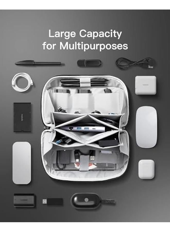 Excefore Electronics Organizer Travel Case Waterproof Tech Pouch Large Travel Friendly Bag For Electronic Accessories Cable Cord Charger Phone Ideal Tech Organizer For On The Go - Image 3