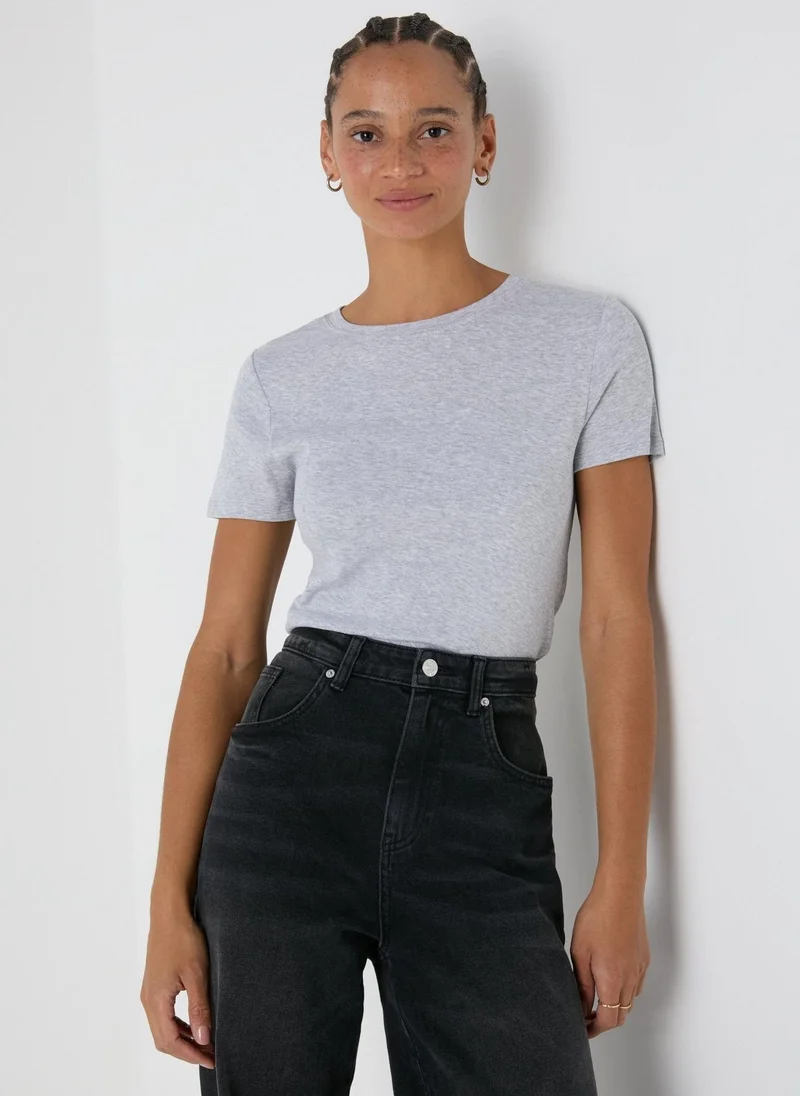 Matalan Grey Fitted Short Sleeve T-Shirt