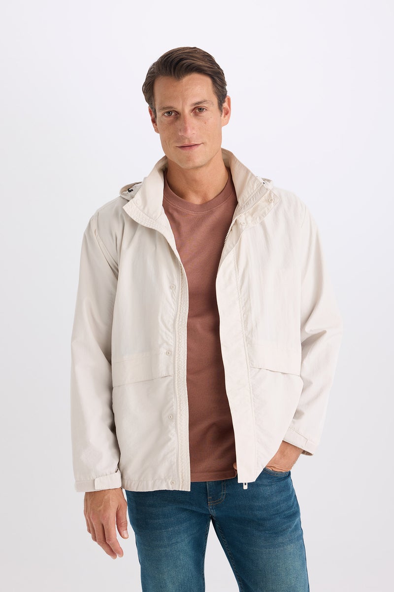 DeFacto Man Regular Fit Hooded Zippered Raincoat  - Image 2