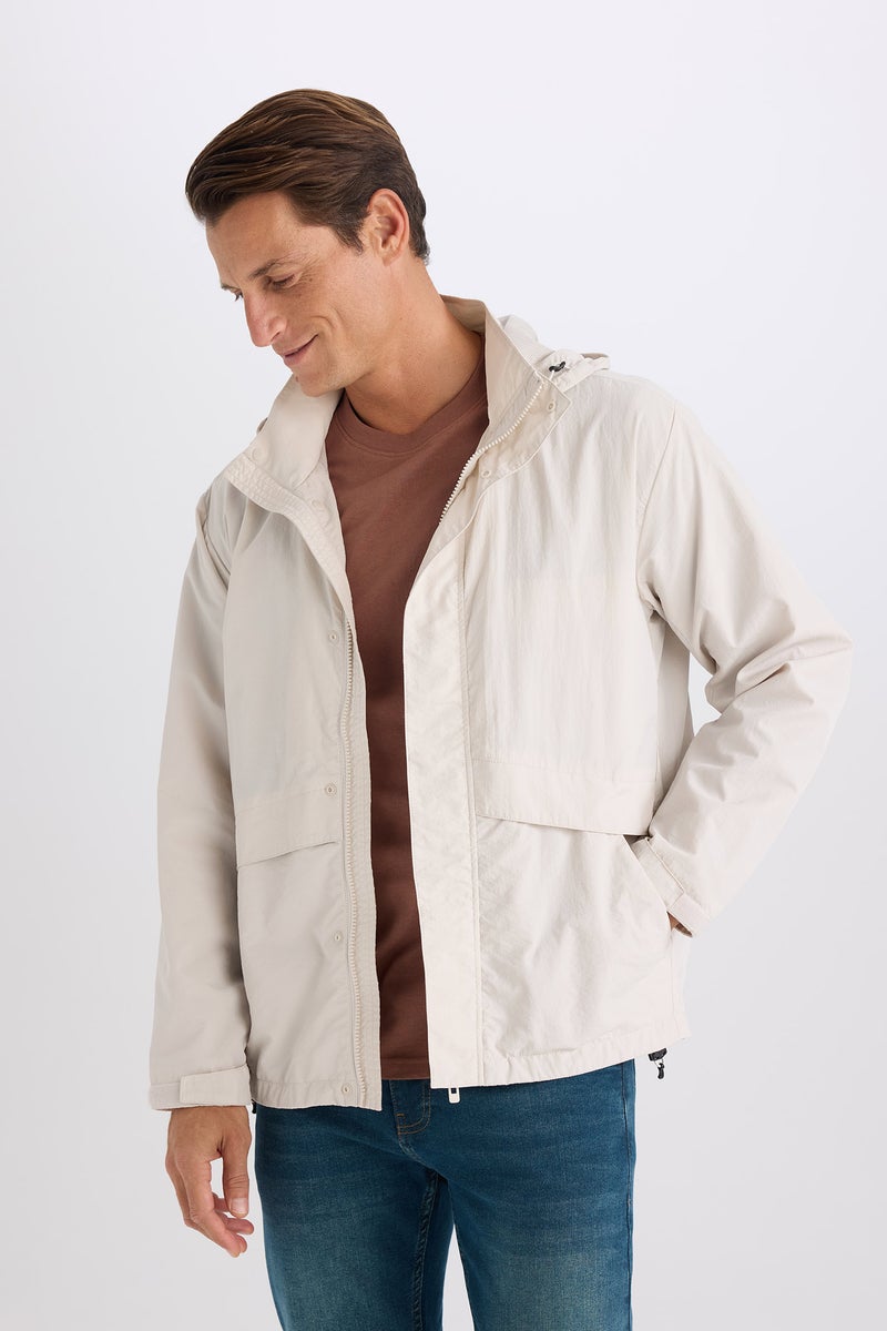 DeFacto Man Regular Fit Hooded Zippered Raincoat  - Image 3