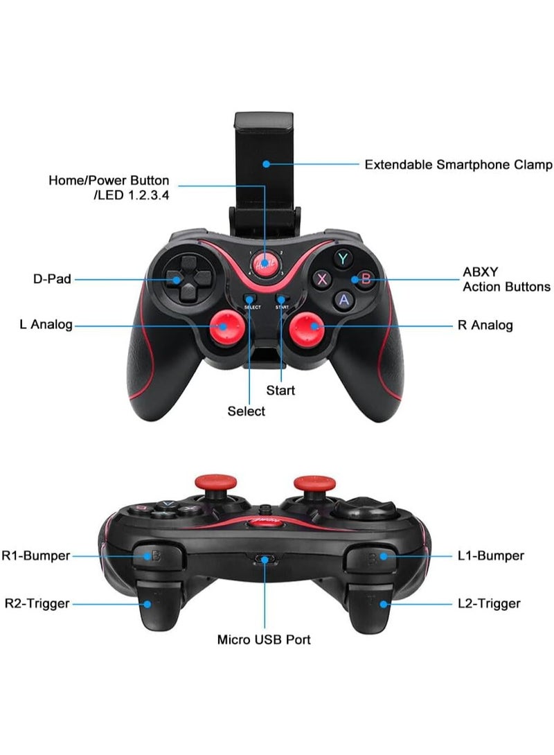 X3 Wireless Game Controller Bluetooth Gamepad for Android iOS PC Smart TV Tablets, Ergonomic Design Rechargeable Battery, Dual Mode Gaming Controller for Mobile PC Gaming - Image 3
