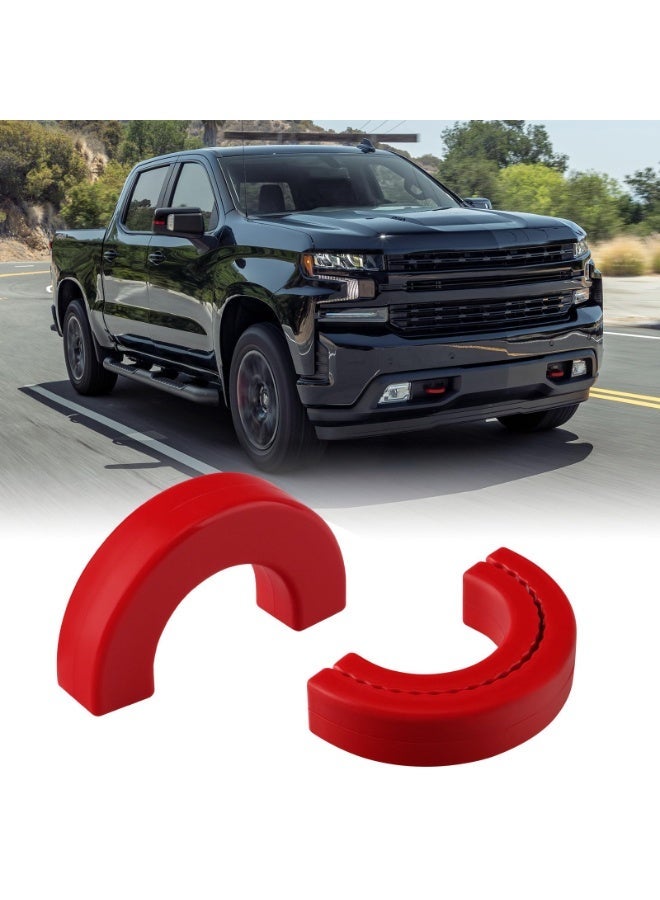kunshao Tow Hook Covers Compatible with Chevy Silverado 1500 2007-2026 & GMC Sierra 1500 2007-2018, Custom Car Towing Hooks Exterior Accessories (Red) - Image 1