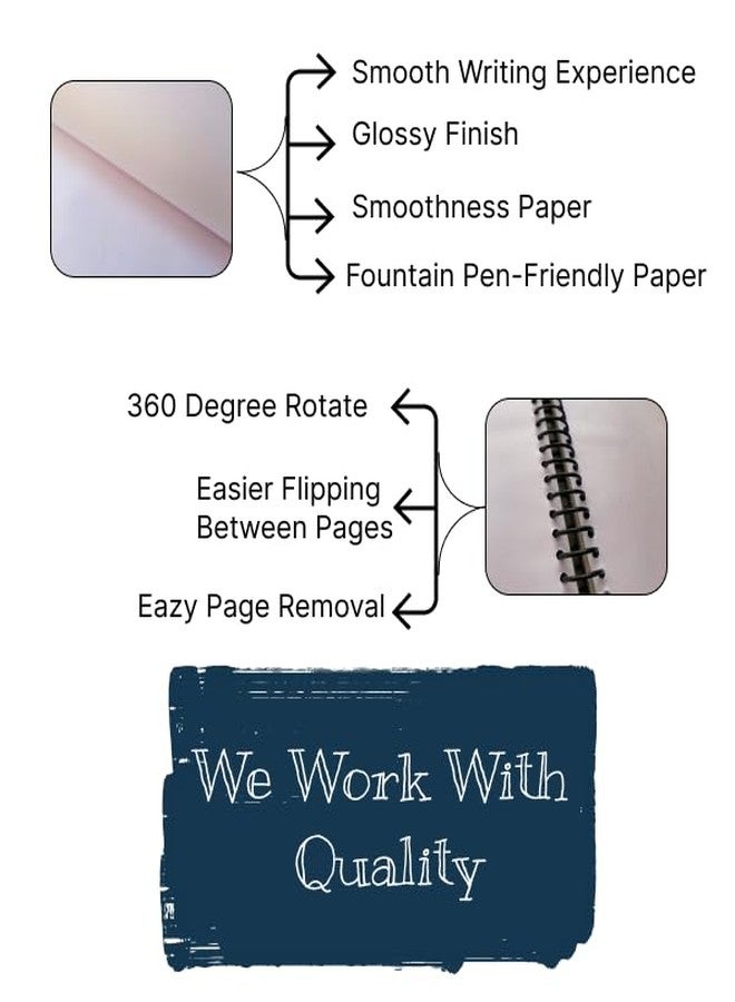 Spectrum Premium A4 Spiral Notebook, 200 Pages, Unruled 80 GSM, Hard Cover, Pack of 3 - Image 4