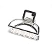 Fodattm 2PCS Small Solid Color Vintage Metal Hair Jaw Clips Hair Clamp Ponytail Holder Hair Claw Hairpin Accessories for Lady Women Silver - Image 2