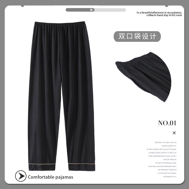 Mens Cotton Lounge Pants with Pockets Spring AutumnMZY-321 MZY-321