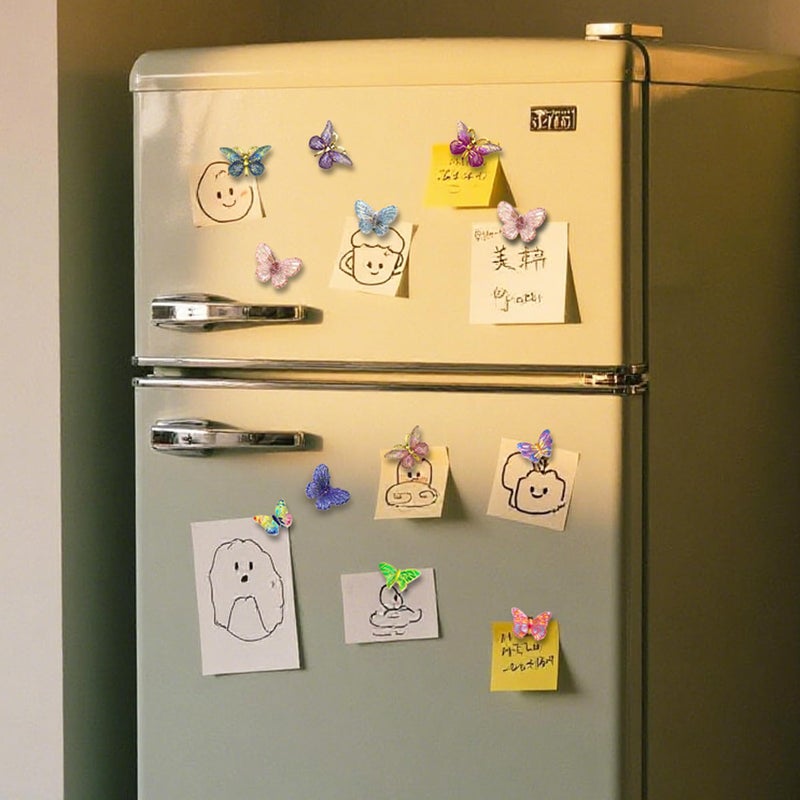 Tandarui â€‹Tandarui 18Pcs 3D Colorful Butterfly Fridge Magnets,Stong Decorative Magnets for Refrigerators, Office Whiteboards School Lockers (18, BB) - Image 4