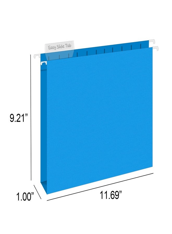 HERKKA Extra Capacity Hanging File Folders, 30 Pack Reinforced Letter Size Hanging Folders with Heavy Duty 1 Inch Expansion, Designed for Bulky Files, Medical Charts, Assorted Colors - Image 2
