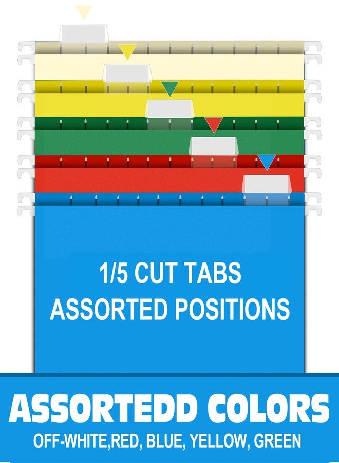 HERKKA Extra Capacity Hanging File Folders, 30 Pack Reinforced Letter Size Hanging Folders with Heavy Duty 1 Inch Expansion, Designed for Bulky Files, Medical Charts, Assorted Colors - Image 5