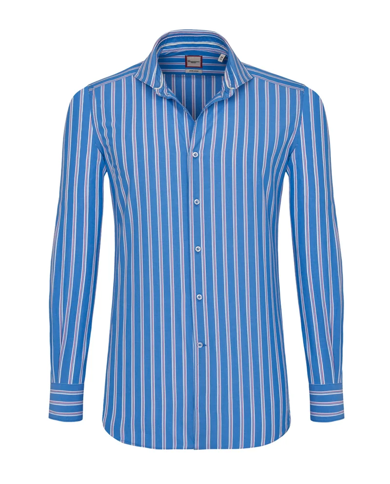 Camicissima Trendy Blue Shaped Fit Shirt