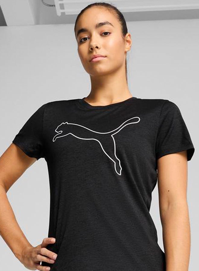 PUMA W TAD ESSENTIAL Heather Logo Tee - Image 1