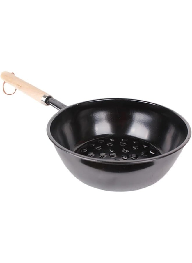 GO2CAMPS Charcoal Pan with Wooden Handle – Portable Grill Pan - Image 1