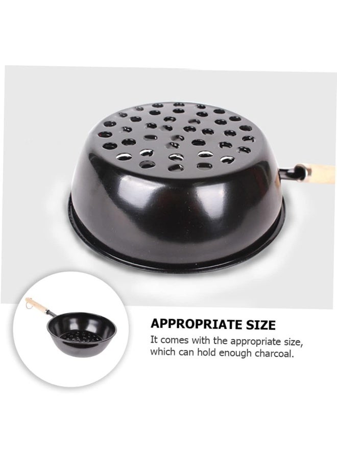 GO2CAMPS Charcoal Pan with Wooden Handle – Portable Grill Pan - Image 4