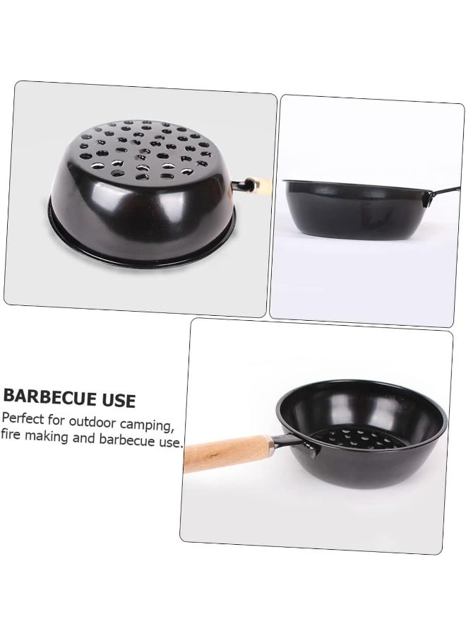 GO2CAMPS Charcoal Pan with Wooden Handle – Portable Grill Pan - Image 3