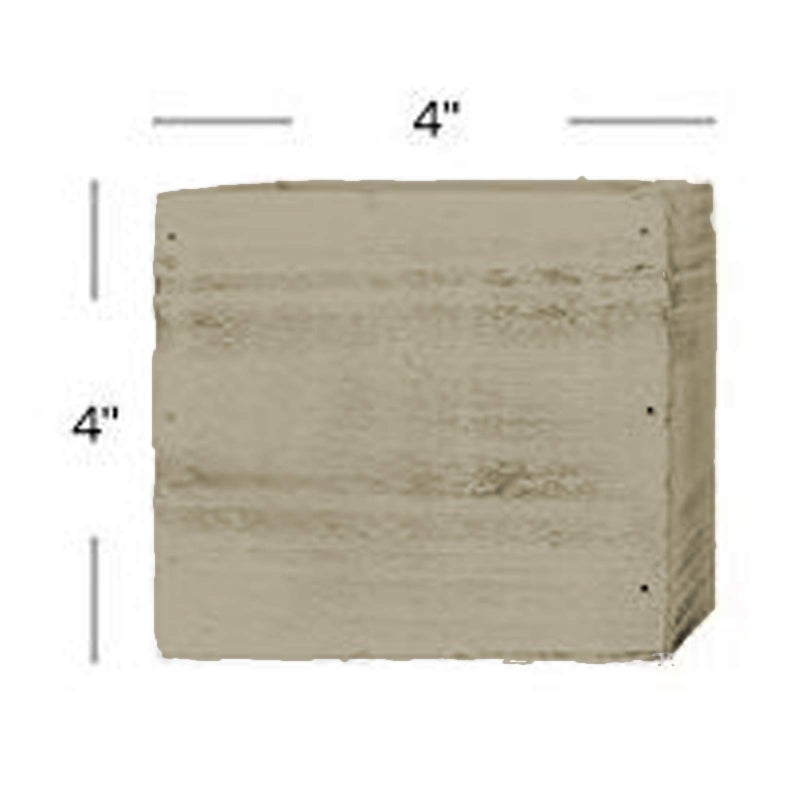 Accent Decor 4" Square Rustic Wood Planters with Plastic Liner - Set of 2 - Image 3