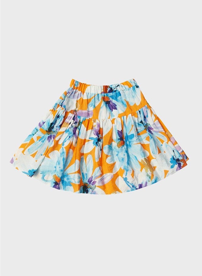Lia Lea Girl Blue - Orange Skirt - Image 4