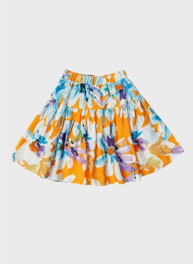 Lia Lea Girl Blue - Orange Skirt - Image 5