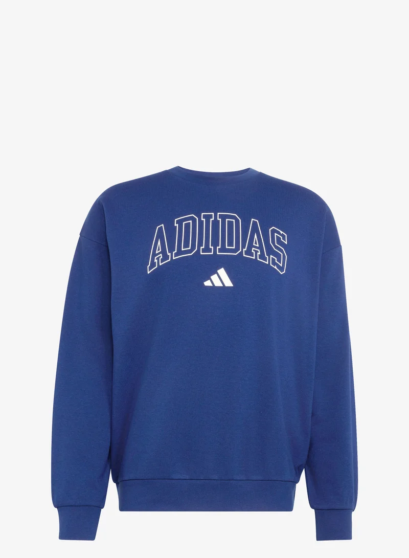 Adidas Seasonal Essentials Collegiate French Terry Crew Sweatshirt
