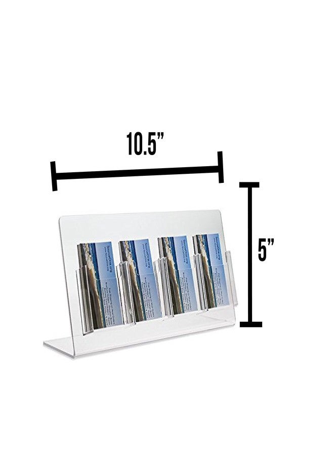 SourceOne Source One Deluxe 4 Pocket Vertical Clear Business Card Holder - Counter Top - Image 2