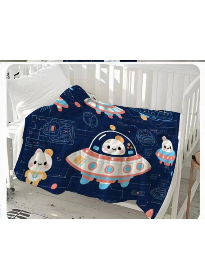 عام بطانية رقيقة من الفانيلا الكرتونية للأطفال أو الطلاب (دافئة ومريحة ومناسبة للنوم والألعاب) 100 سم * 150 سم - Image 3