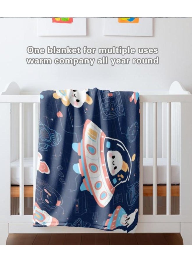 عام بطانية رقيقة من الفانيلا الكرتونية للأطفال أو الطلاب (دافئة ومريحة ومناسبة للنوم والألعاب) 100 سم * 150 سم - Image 4