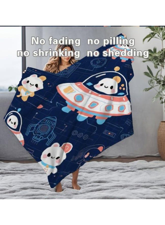 عام بطانية رقيقة من الفانيلا الكرتونية للأطفال أو الطلاب (دافئة ومريحة ومناسبة للنوم والألعاب) 100 سم * 150 سم - Image 5