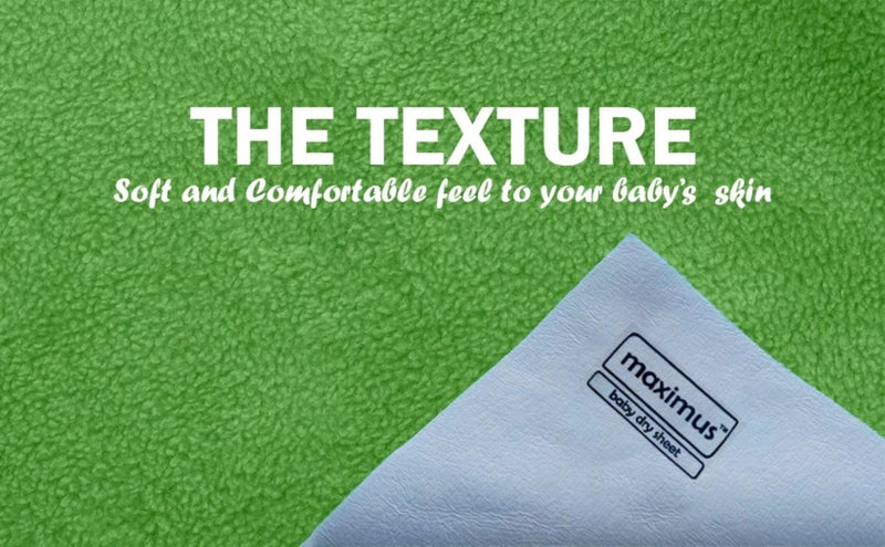 THE MAXIMUS Maximus Waterproof Quick Dry Sheet for Baby Pack of 3 | Bed Pad Extra Absorbent Washable Matress Protector | Bed Protector Sheet for Toddler Children (70x50cm) (RED, Purple & Green, Large) - Image 5
