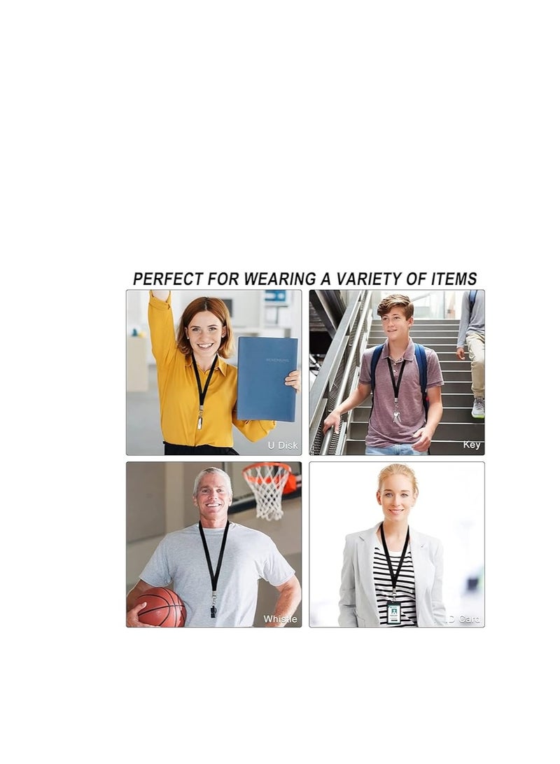 Terabyte Lanyard Neck Strap,50 pcs Nylon Lanyards for Id Badges Key Lanyard with Clip ID Neck Strap Lanyard,for Name Badge Holder,Id Card,Keys,Cell Mobile Phone BLACK COLOR - Image 5