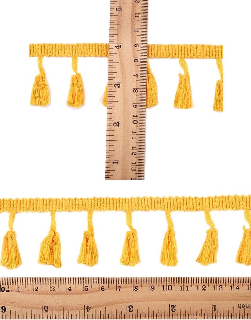 MSCFTFB 20 Yards Mini Tassel Fringe Trim,Boho Tassels Ribbon for Women,1.6inch Wide Sewing Fabric Lace for DIY Jewelry Clothing Bag Curtain Home Party Decor(Royal Blue) - Image 3