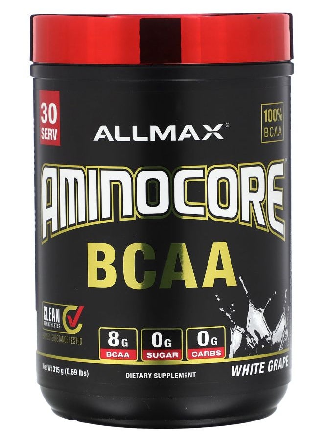 Allmax - AMINOCORE™ BCAA White Grape 0.69 lbs (315 g) - Image 1