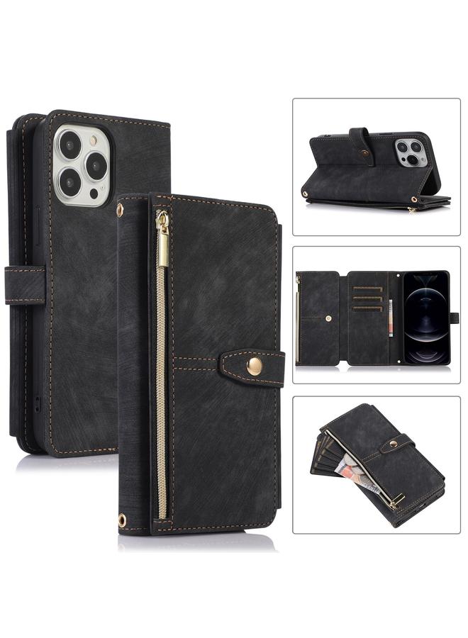 زبون جراب لهاتف iPhone 12 Pro Dream 9 - محفظة بطاقات بسحاب من الجلد - Image 1