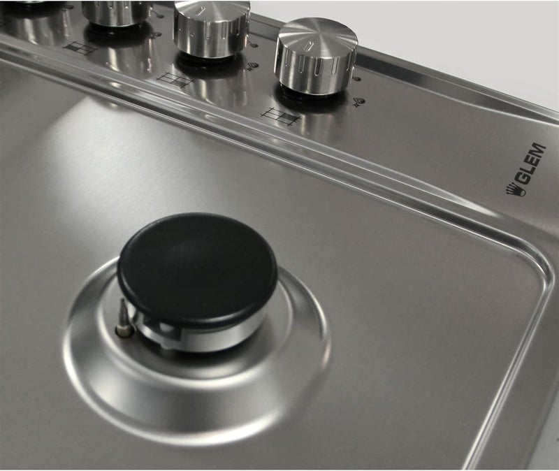 GLEMGAS Glem Gas Hob with 5 Burners, 90 cm, Black - Image 4