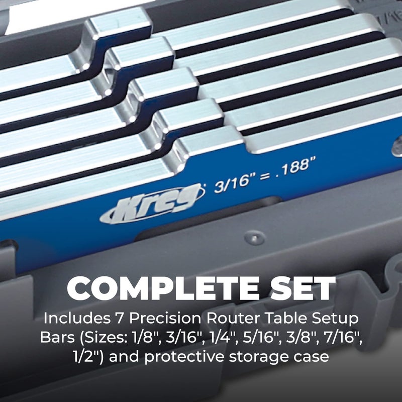 Kreg PRS3400 Precision Router Table Set Up Bars, Set of 7 - Image 4