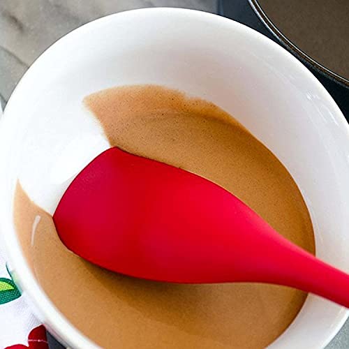 Kosh Full Silicone Body Spatula Premium Silicone Non-Stick Heat Resistant Spatulas with Steel Core Kitchen Utensils Non-Stick for Cooking, Baking and Mixing, 27cm,Red - Image 2