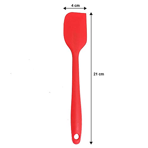 Kosh Full Silicone Body Spatula Premium Silicone Non-Stick Heat Resistant Spatulas with Steel Core Kitchen Utensils Non-Stick for Cooking, Baking and Mixing, 27cm,Red - Image 4