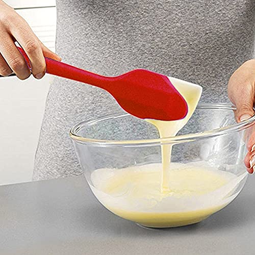 Kosh Full Silicone Body Spatula Premium Silicone Non-Stick Heat Resistant Spatulas with Steel Core Kitchen Utensils Non-Stick for Cooking, Baking and Mixing, 27cm,Red - Image 3