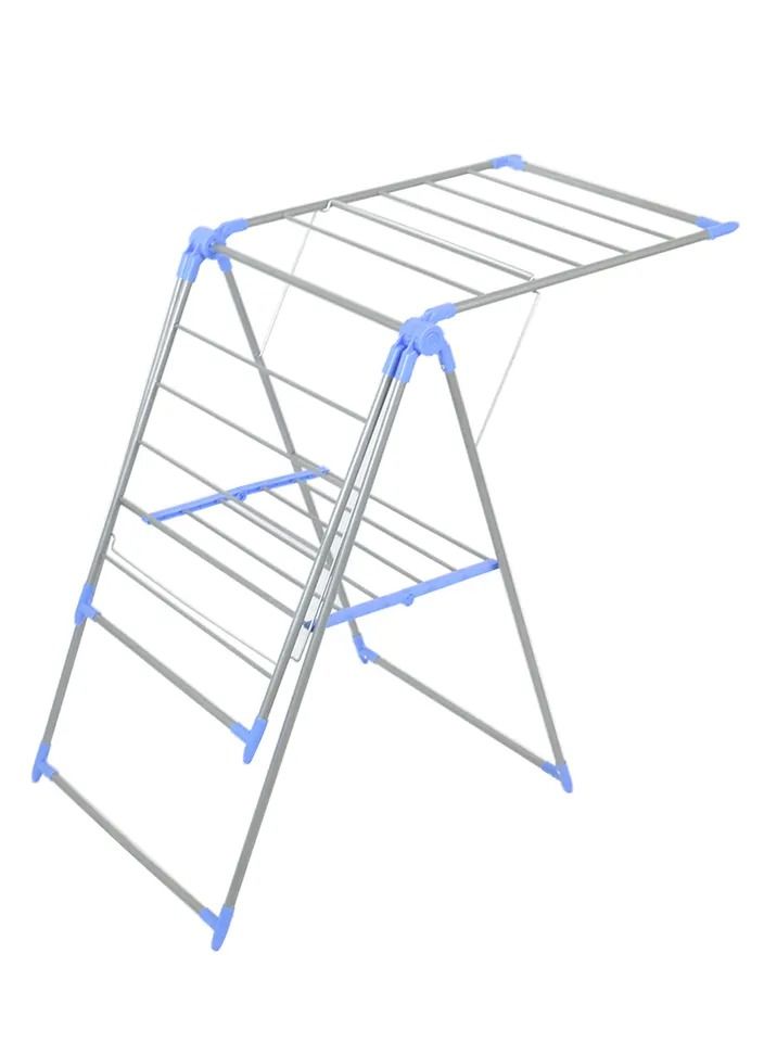 Plast Steel Floor Cloth Dryer Stand Wing Style - Hi Quality Foldable Cloth Dryer/Clothes Drying Stand  (2 Tier)  - Image 5