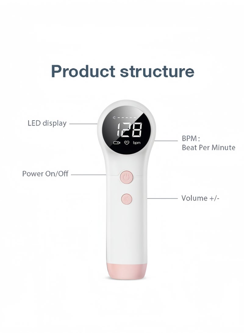 Generic Fetal Heart Rate Detector, Portable Fetal Heart Rate Detector, Home Doppler Meter With LCD Display, For Monitoring Baby's Heartbeat At Home  - Image 5