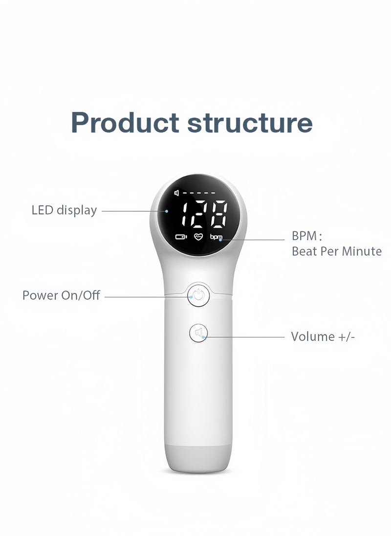 Generic - Fetal Heart Rate Detector, Portable Fetal Heart Rate Detector, Home Doppler Meter With LCD Display, For Monitoring Baby's Heartbeat At Home - Image 1
