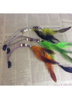 Fodattm Set Of 6 Handmade Boho Hippie Hair Extensions With Feather Clip Comb Hairpin Headdress Diy Accessories For Women Lady  - Image 3