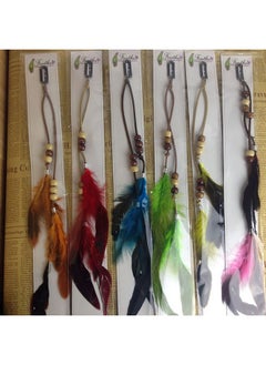 Fodattm Set Of 6 Handmade Boho Hippie Hair Extensions With Feather Clip Comb Hairpin Headdress Diy Accessories For Women Lady  - Image 4