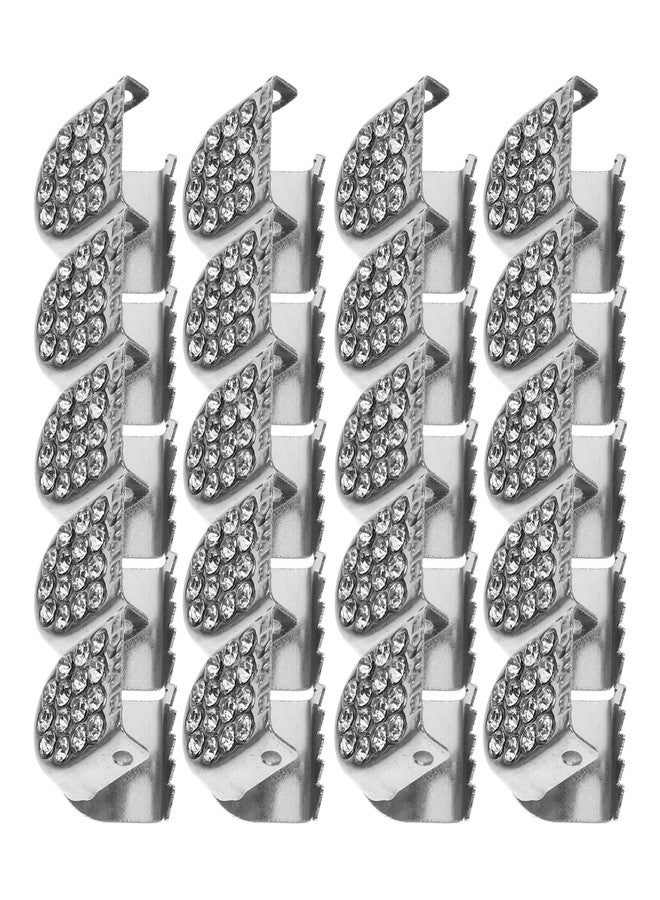 DEARMAMY Rhinestone Shoelace Locks No Tie Buckle Clips for Kids and Adults Secure Shoe Lace Fasteners with Sparkle for Sneakers and Athletic Shoes 20Pcs Set - Image 1