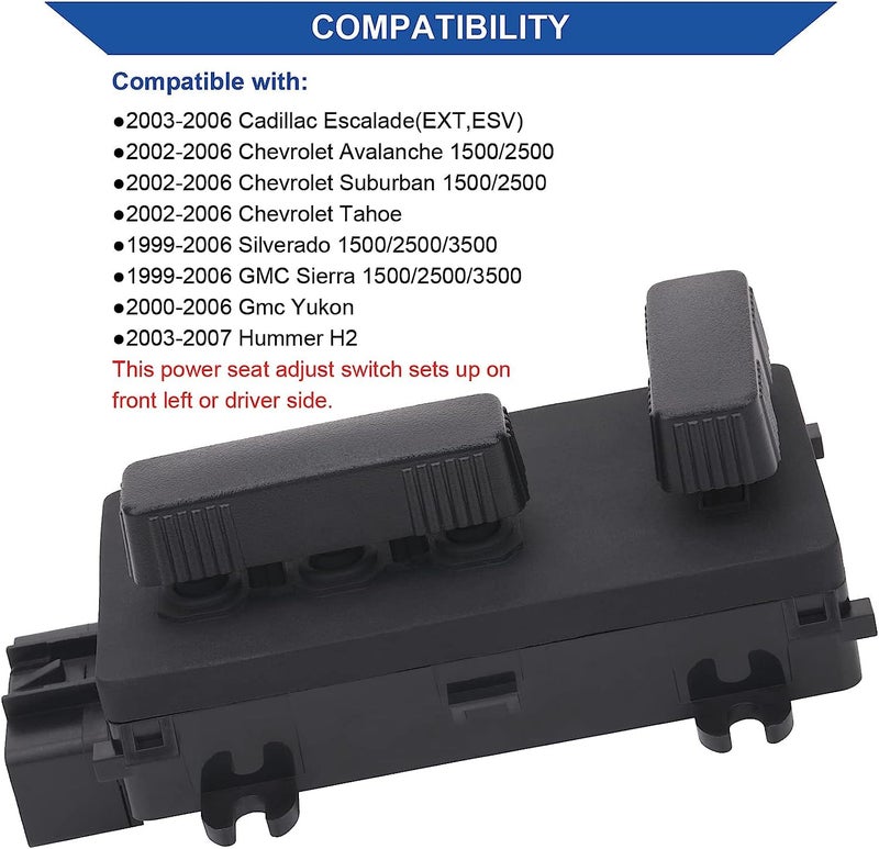 Obaee Power Seat Switch for Chevy and GMC Vehicles - Image 2