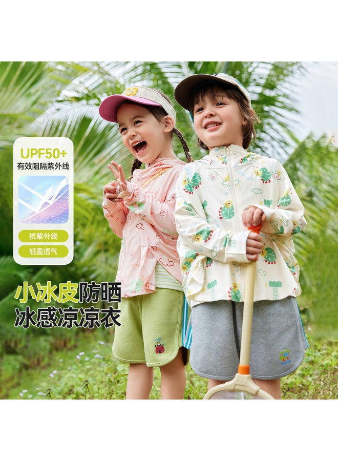 Doodle Home kids' Air-conditioning Shirt - Summer Thin Layer Children's Skin Jacket, Girls' Outerwear Breathable Top - Image 2