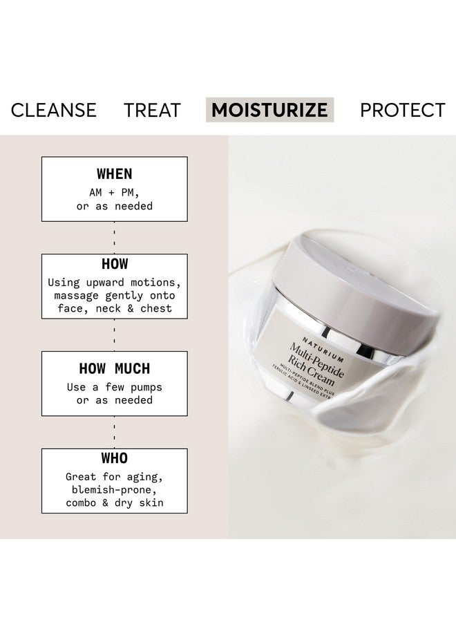 ناتوريوم كريم ناتوريوم الغني متعدد الببتيدات، مرطب ومغذي للمساعدة في ظهور الخطوط الدقيقة والتجاعيد، نباتي وخالٍ من القسوة، 1.7 أونصة - Image 2