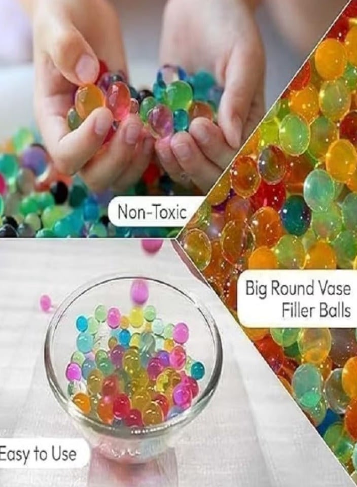 خرزات مائية من الكريستال الناعم، رصاصات ملونة للعبة الطلاء، 90 جم، لعبة على شكل لؤلؤة، طين، كرات جيلي سحرية، كرات هلامية غير سامة، 7-8 مم - Image 3