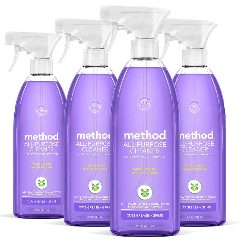 Method All-Purpose Cleaner Spray, French Lavender, Perfect for Most Counters, Tiles and More, 28 Fl Oz, (Pack of 4) - Image 1