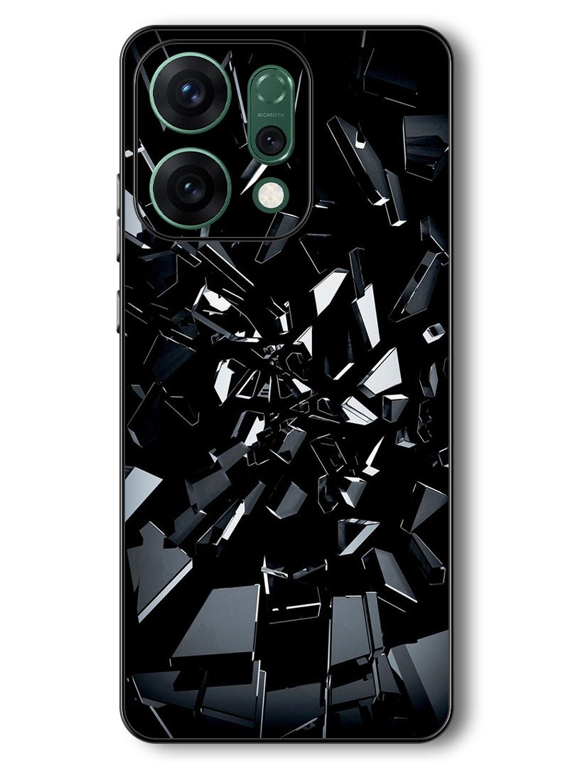 Theodor Case Compatible with Oppo Reno 14 6.59 Inch Protection Shockproof Bumper Cover Black 1 - Image 1