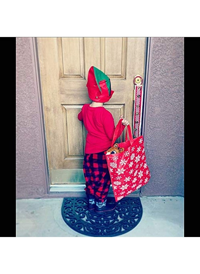 Funiverse - Bulk 12 Pack Christmas Elf Hat With Jingle Bell - Adult Sized And Perfect For Any Christmas Holiday Event - Image 1
